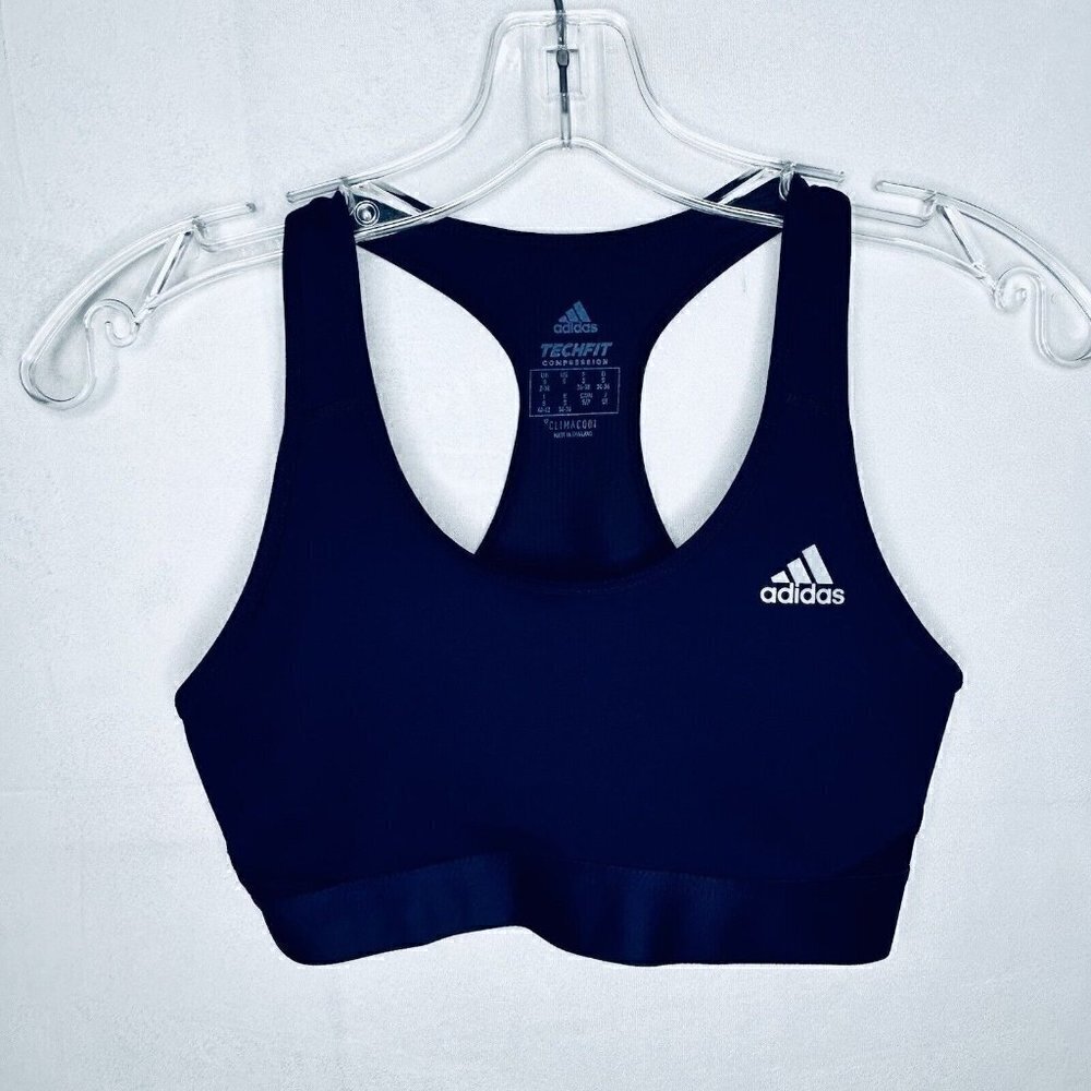Adidas Climacool Techfit Compression Racer Back Unpadded Sports Bra Sz S